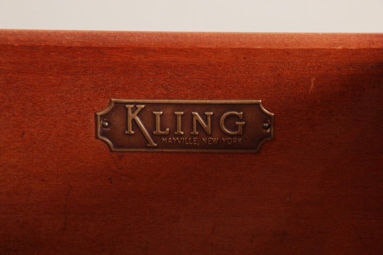 Chippendale Style Solid Mahogany Highboy Dresser by Kling at 1stDibs