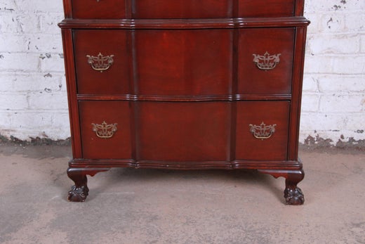 Chippendale Style Solid Mahogany Highboy Dresser By Kling At 1stdibs