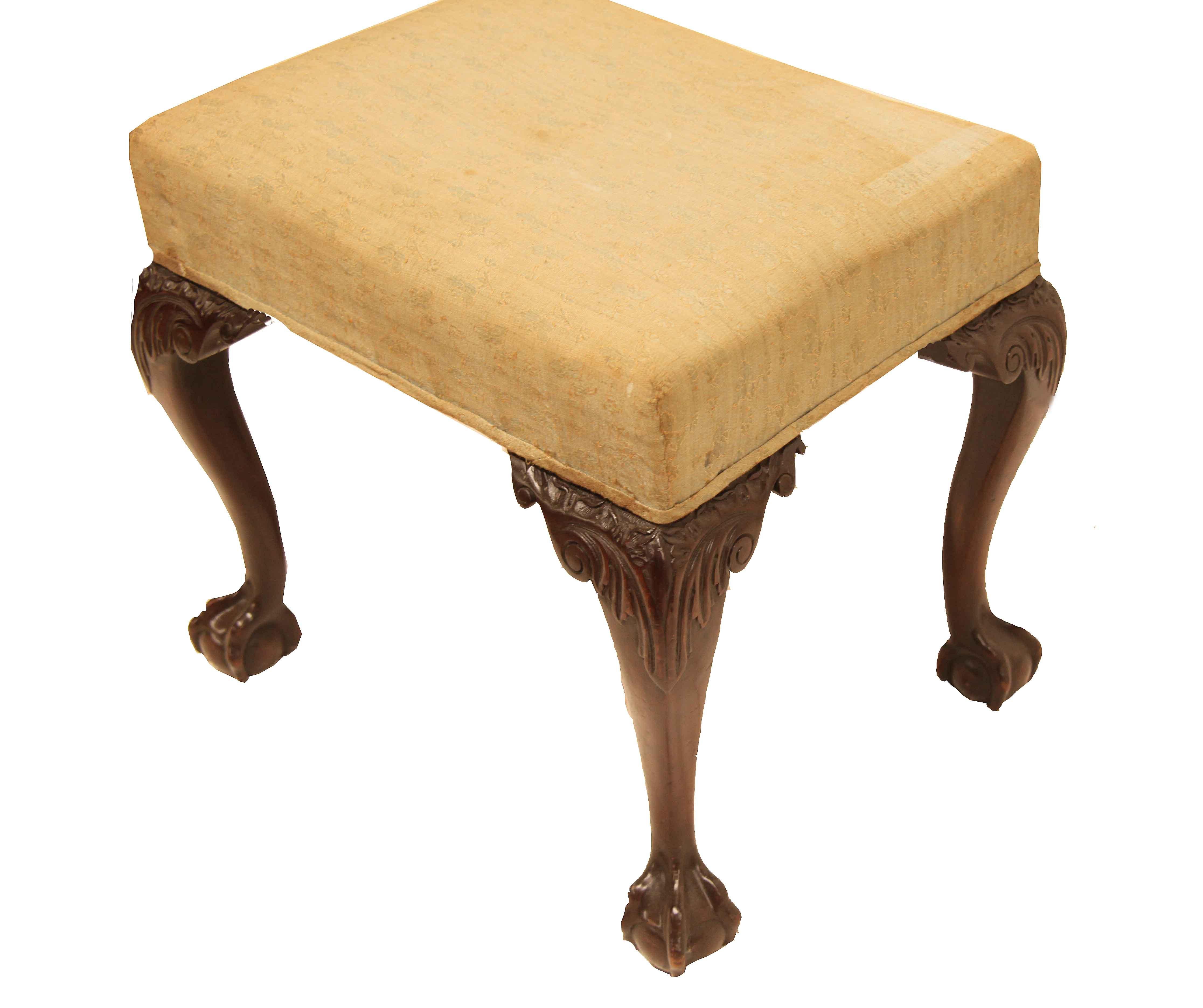 English Chippendale Style Stool