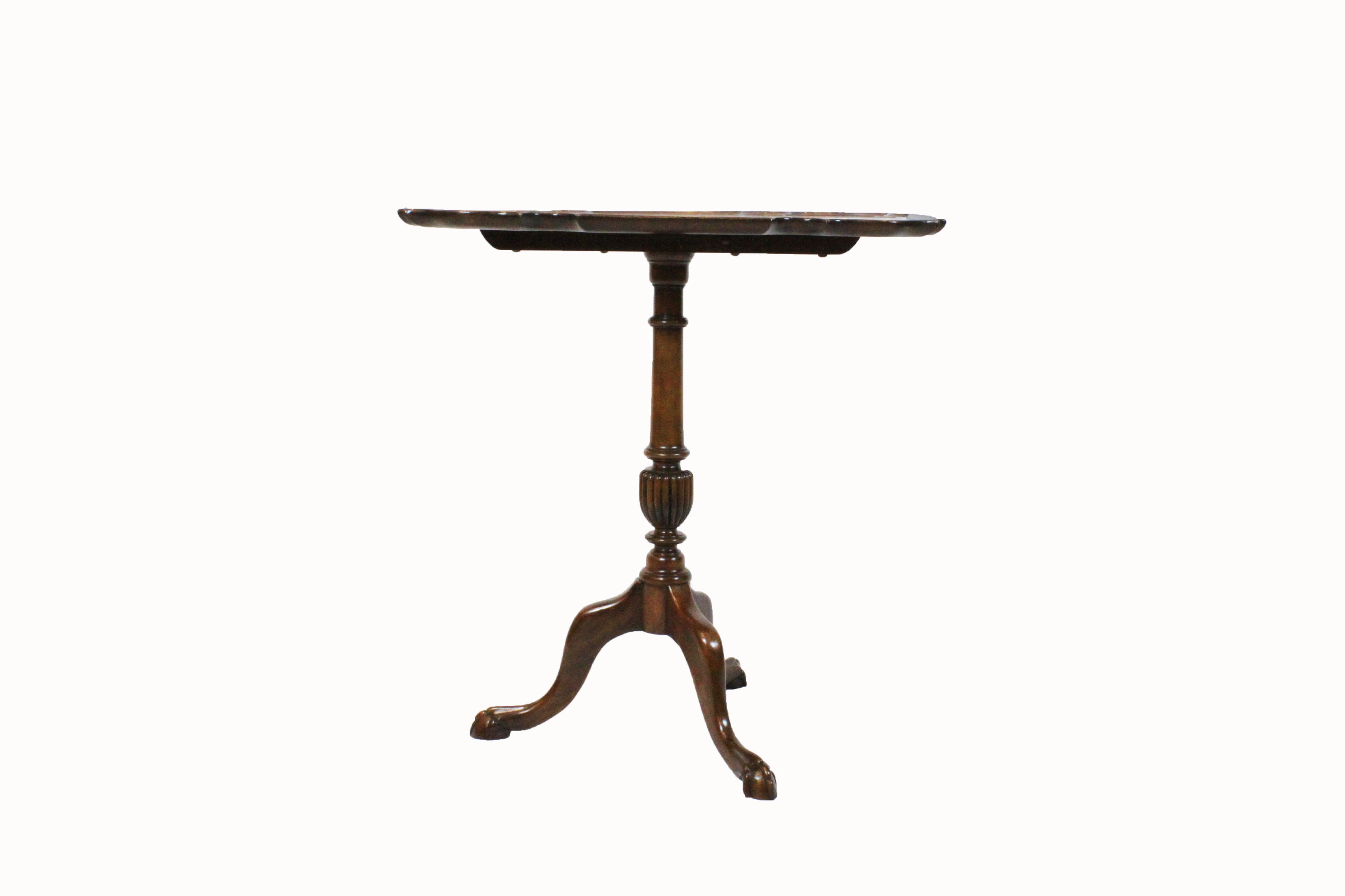 European Chippendale Style Tilt-top Table with Pie Crust Top