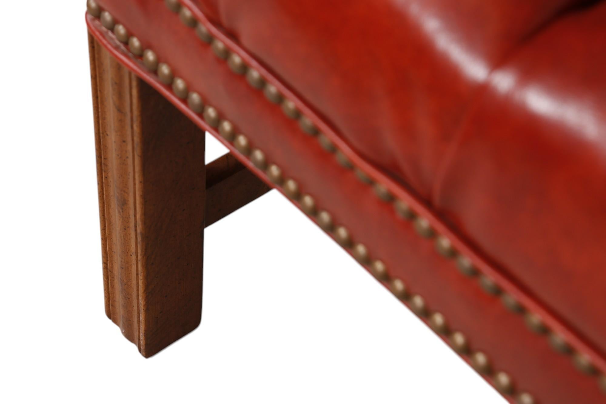 Chippendale Style Tufted Ottoman For Sale 1