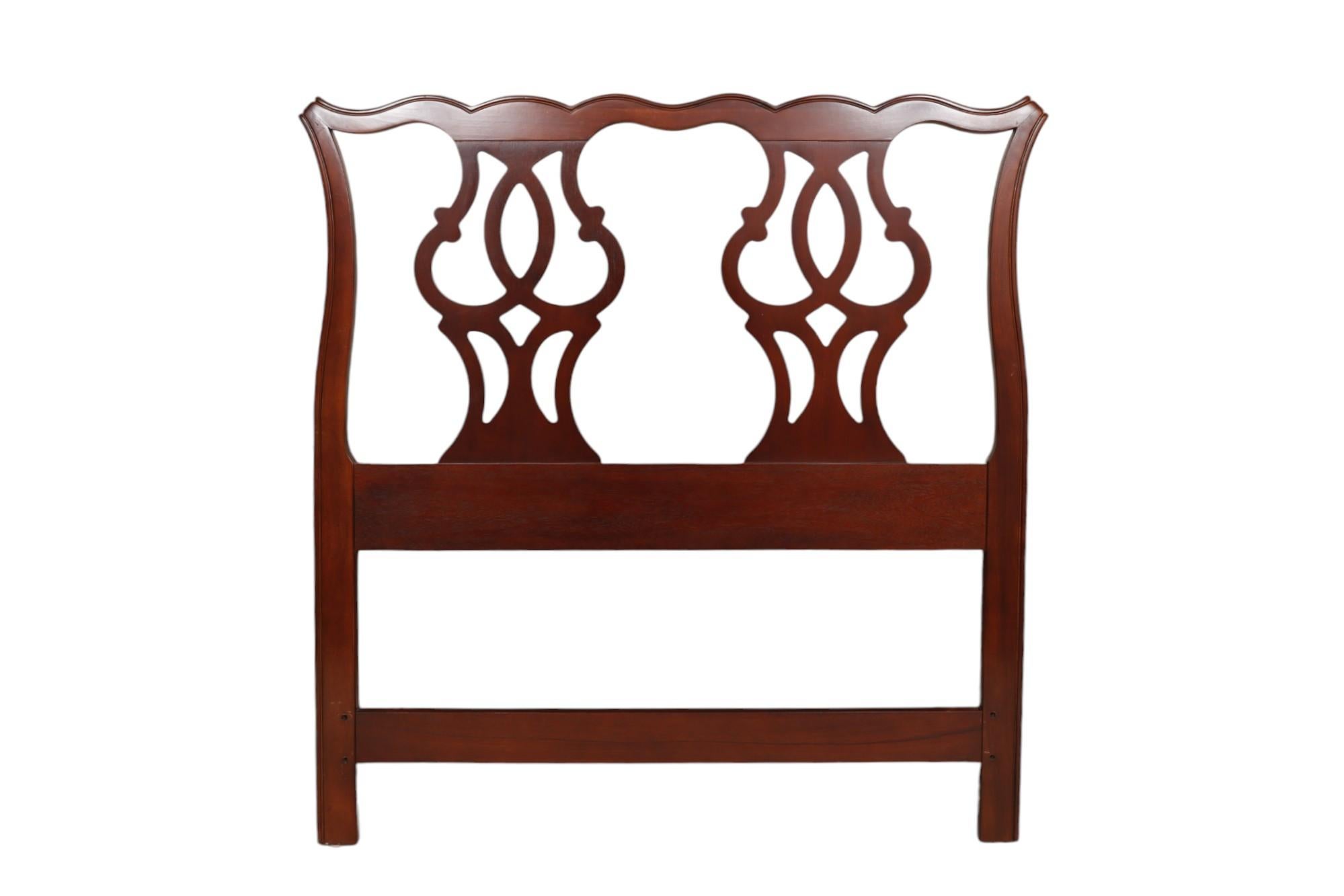 American Chippendale Style Twin Headboards by Drexel - A Pair For Sale