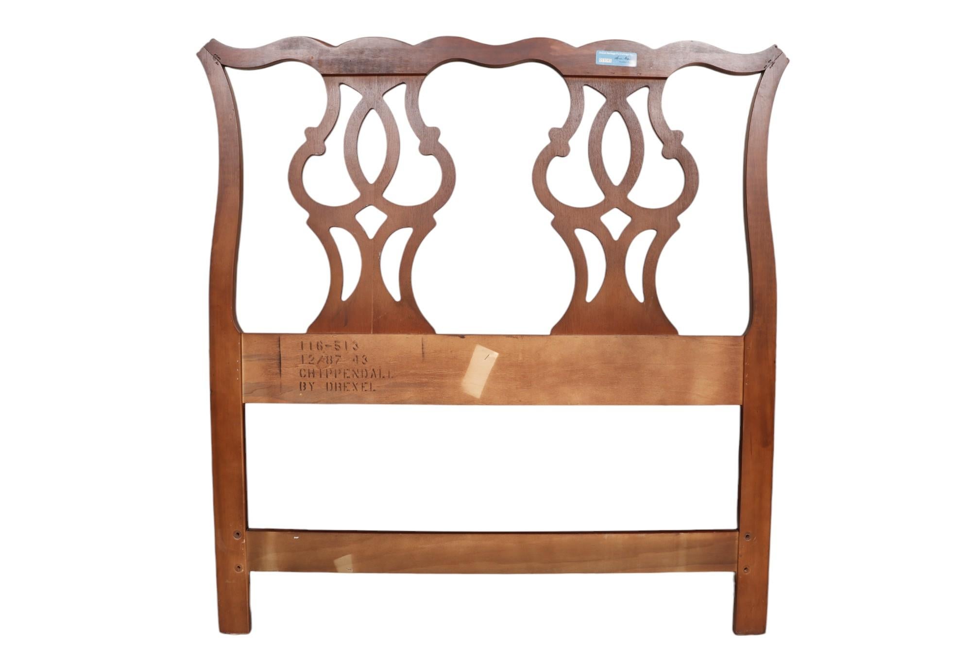 Chippendale Style Twin Headboards by Drexel - A Pair For Sale 1