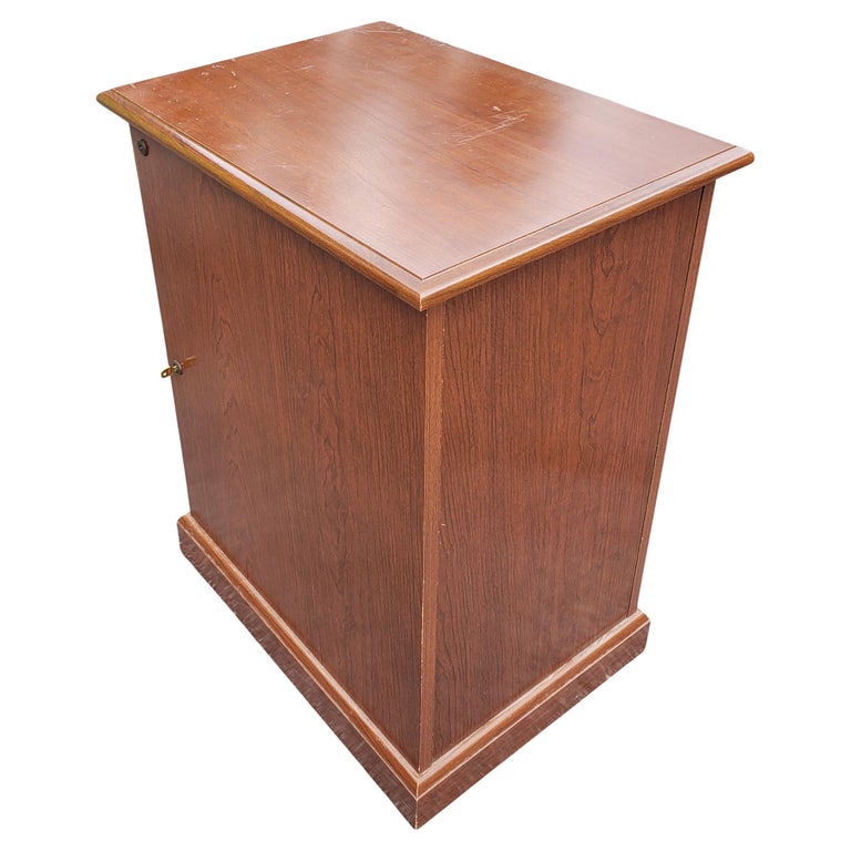 Brass Chippendale Style Two-Drawer Executive Locking Filing Cabinet For Sale