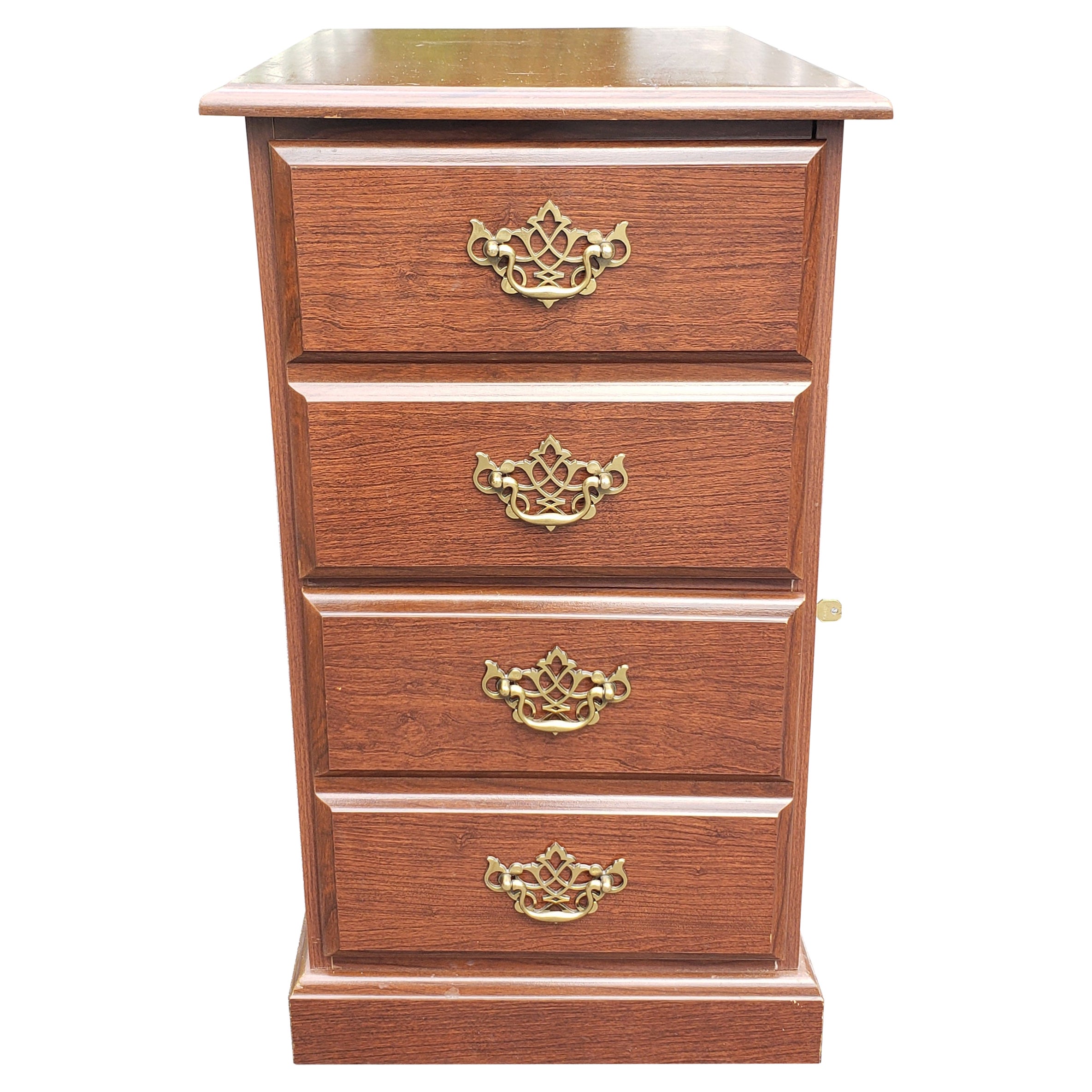 Classeur verrouillable à deux tiroirs de style Chippendale