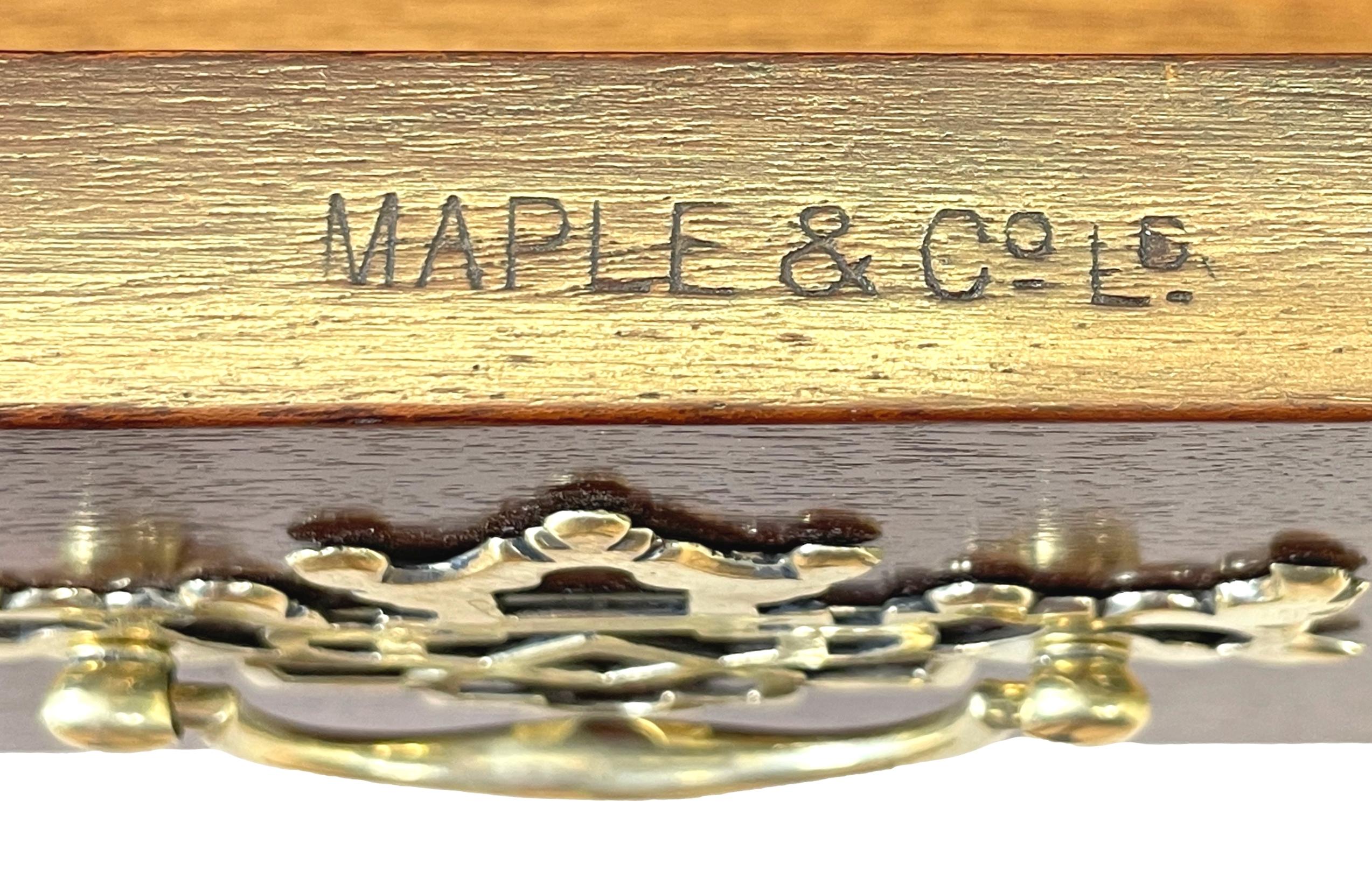 Chippendale Style Walnut Pedestal Partners Desk 5