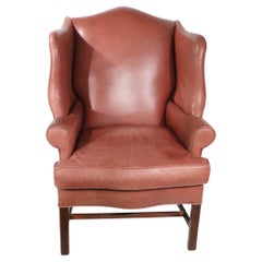Chippendale Style Wingback Chair by Leathercraft Inc.