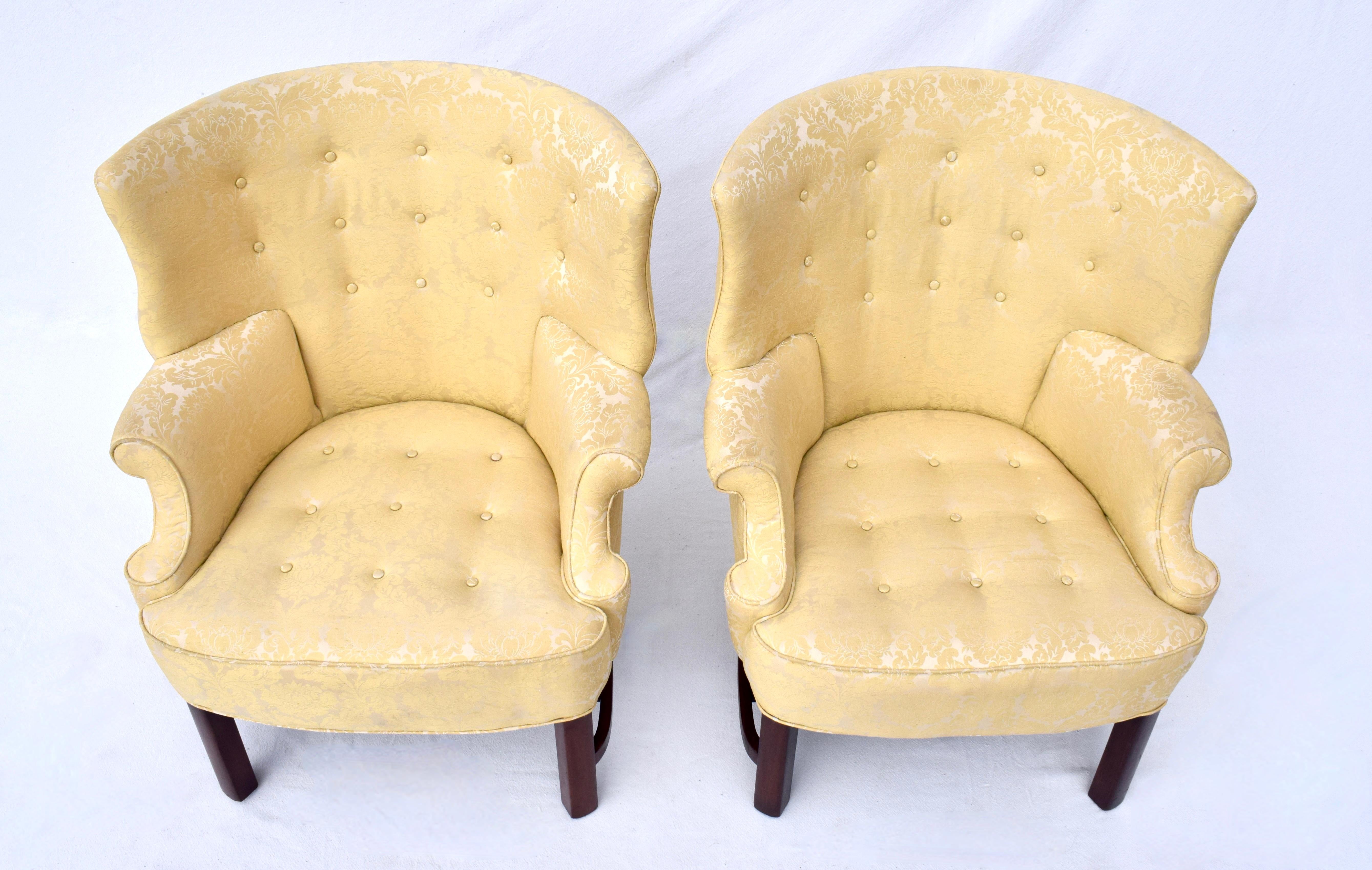 Americano Sedie Wingback in stile Chippendale, coppia in vendita