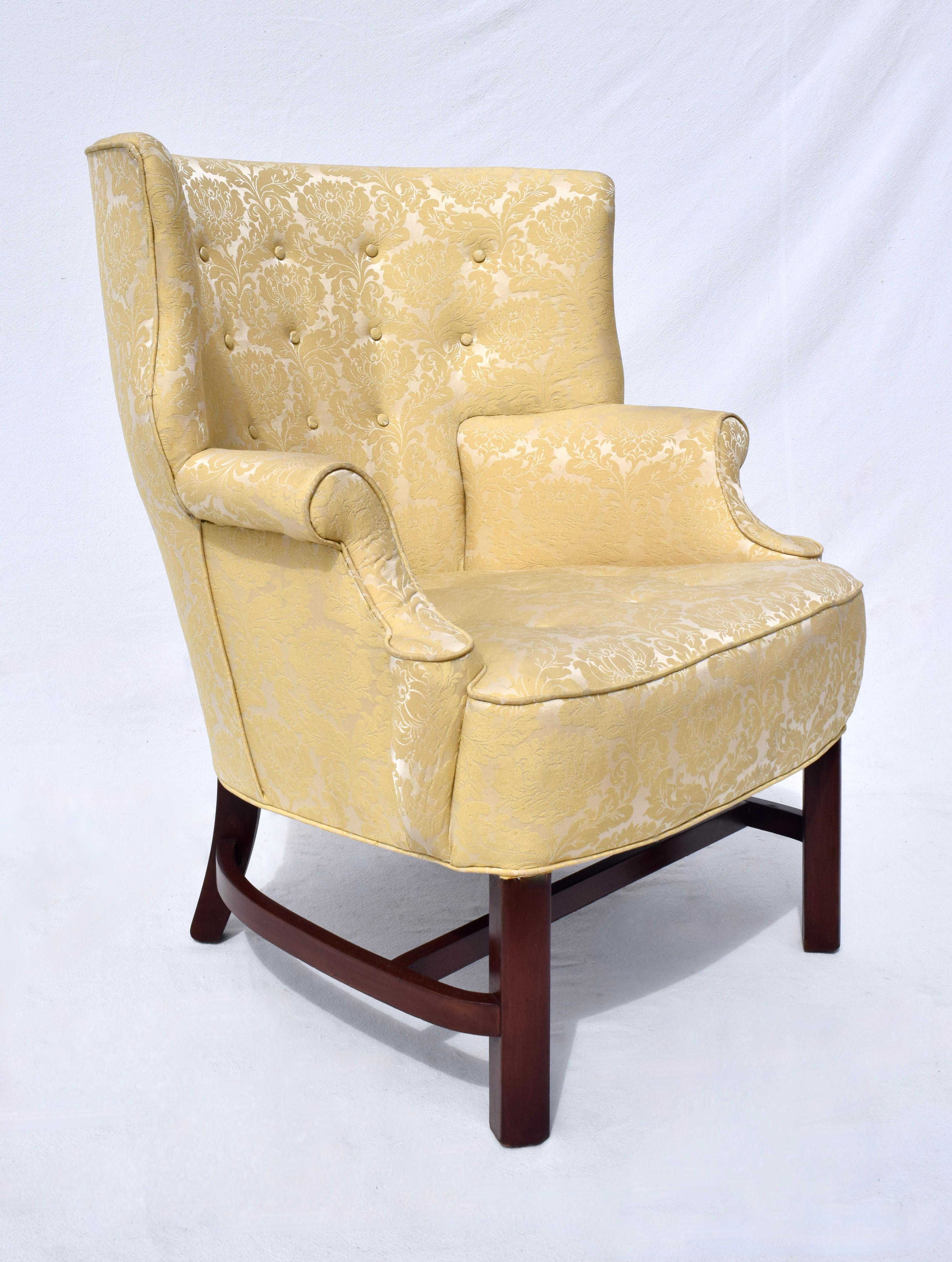 Sedie Wingback in stile Chippendale, coppia in vendita 3