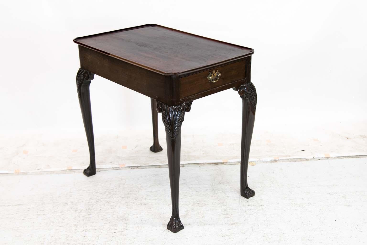 Brass Chippendale Tea Table For Sale
