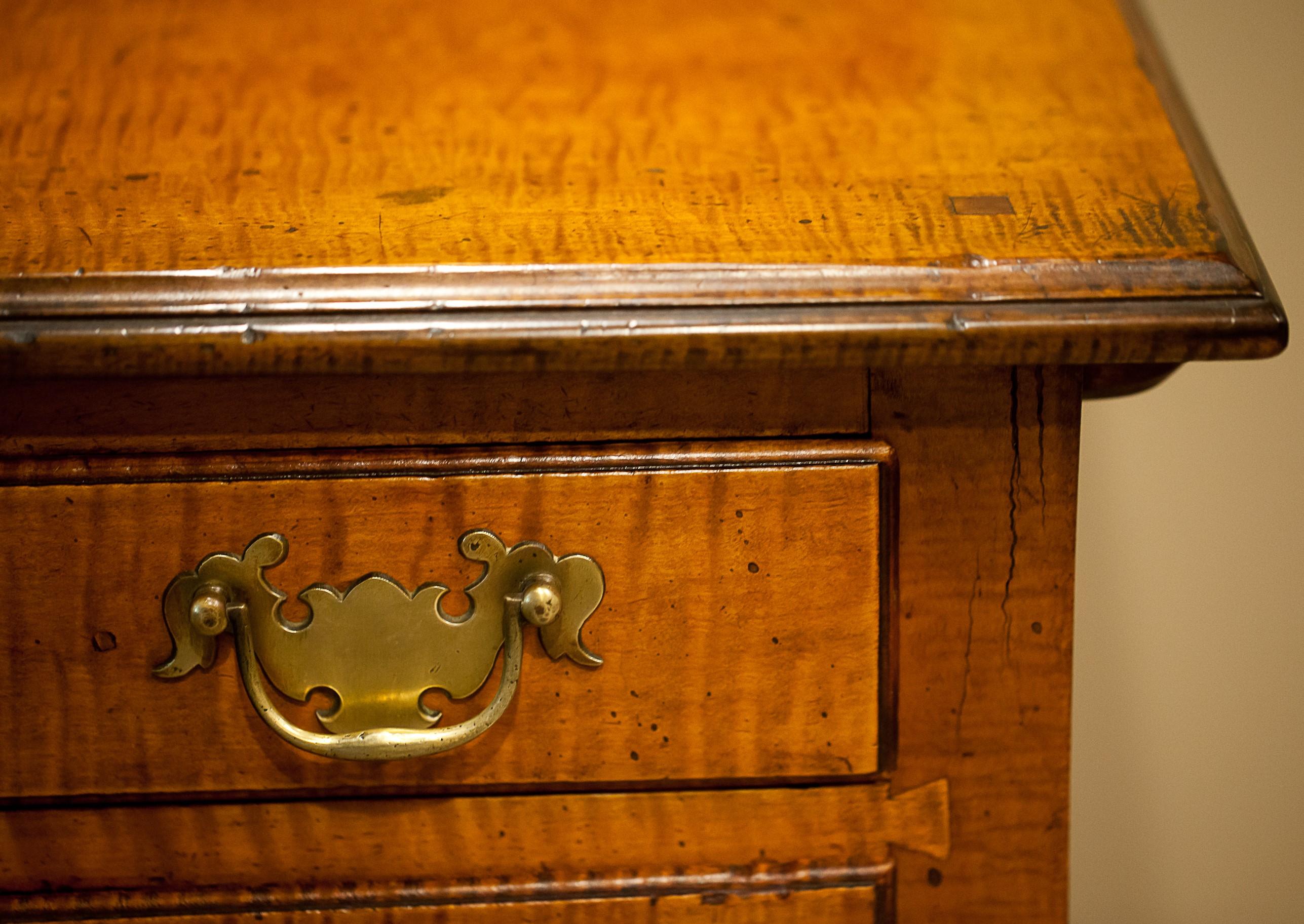 18th Century Chippendale Tiger Maple Lowboy/Server, America, circa 1770