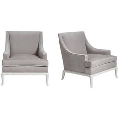 Chippendale Velvet Lounge Chair