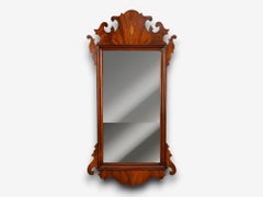 Chippendale, Wall Mirror, Mahogany, Beveled Glass, UK, 20th c.