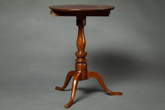 Chippendale Walnut and Mahogany Tripod Table