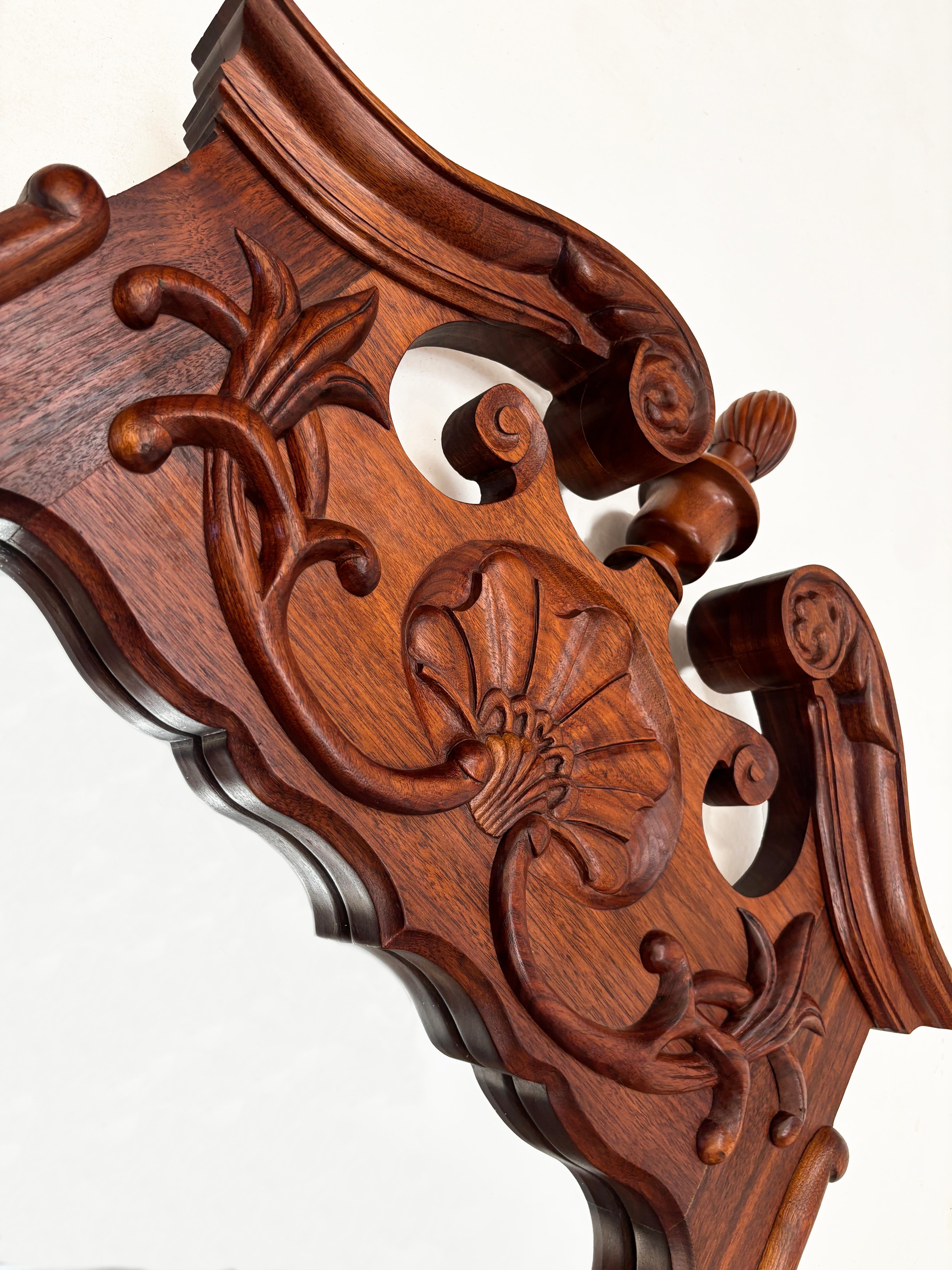20th Century Chippendale Walnut Custom-made Mirror For Sale