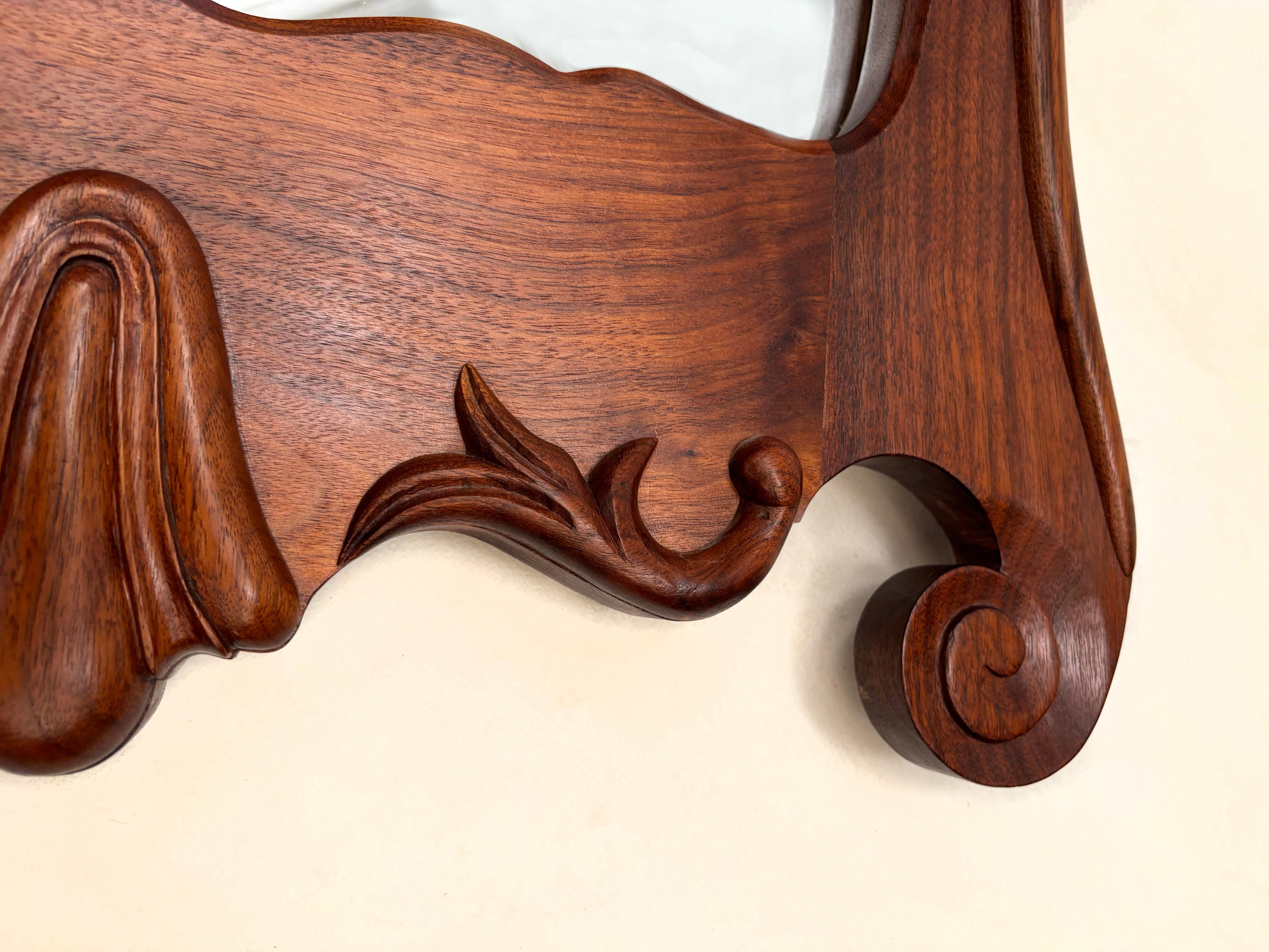 Chippendale Walnut Custom-made Mirror For Sale 3