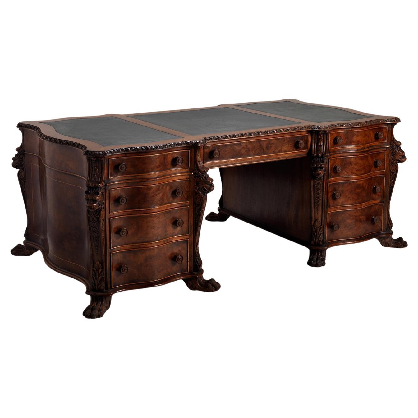 Chippendale Walnut Desk For Sale