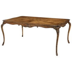 Chippendale Walnut Extension Dining Table