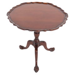 Chippendale Wine Table Mahogany Side 1920