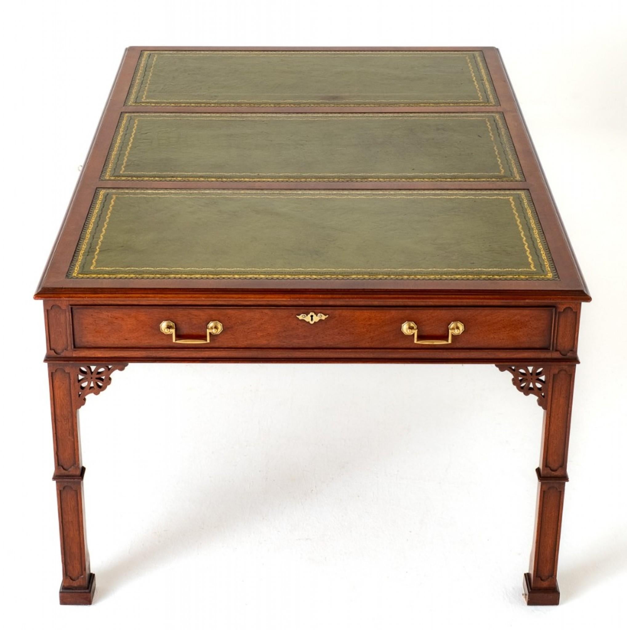 Chippendale Writing Table Mahogany Desk For Sale 1
