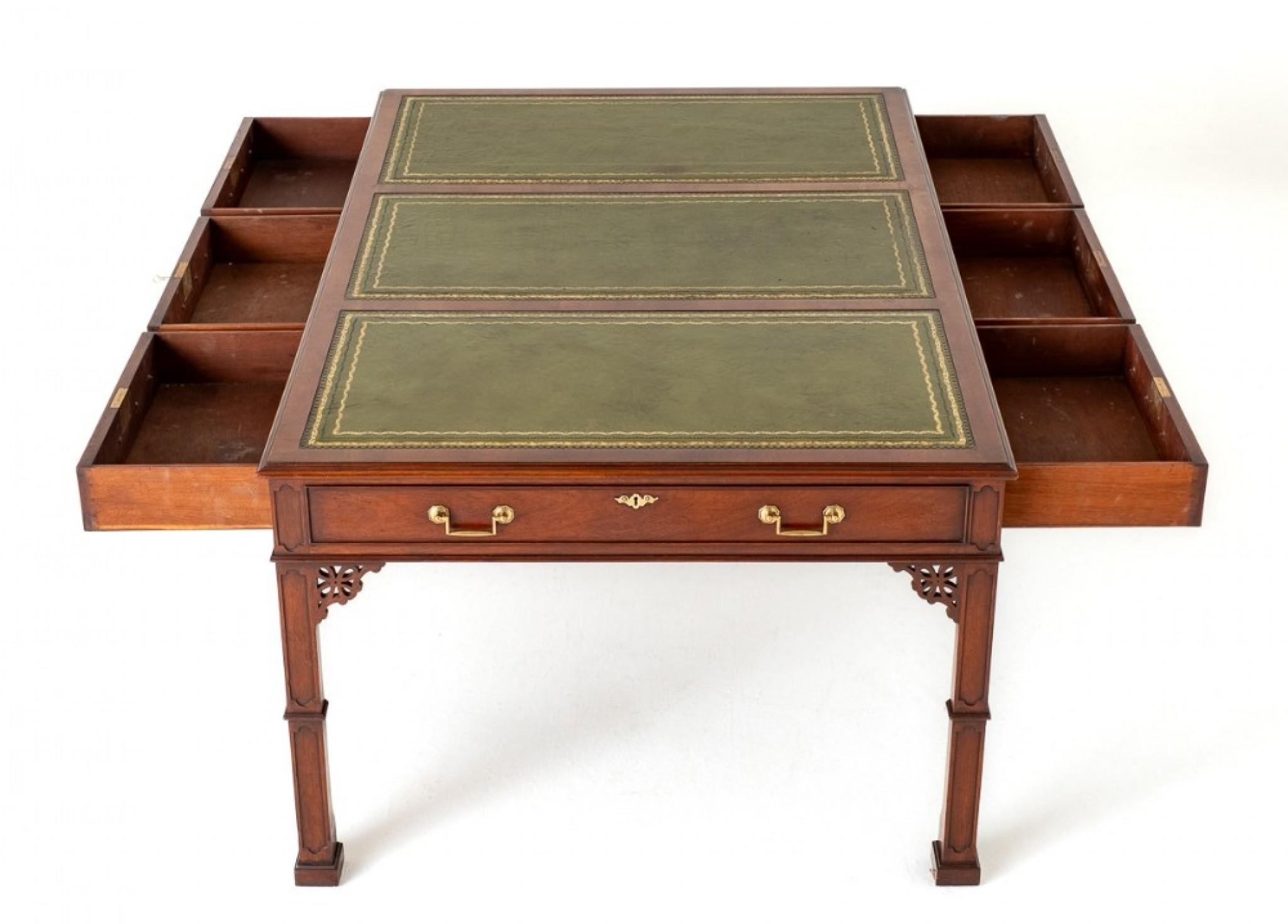 Chippendale Writing Table Mahogany Desk For Sale 2
