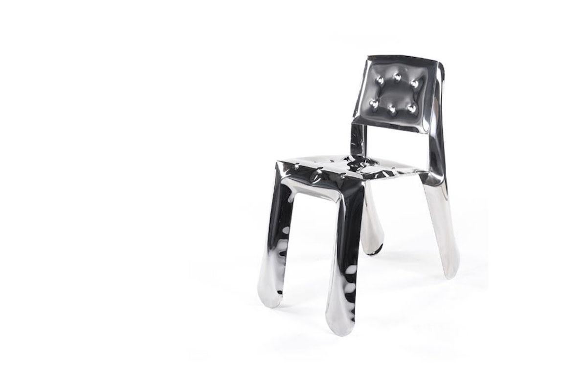 Industrial Chippensteeel 0.5 Chair by Zieta, Polished Stainless Steel For Sale