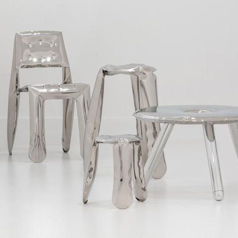 Chippensteeel 0.5 Chair by Zieta, Polished Stainless Steel In New Condition For Sale In Paris, FR
