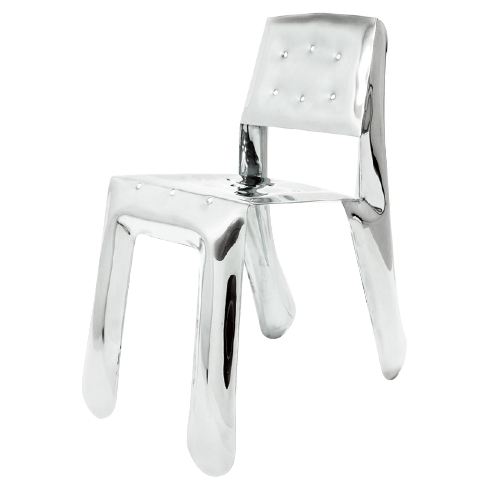 Chippensteeel 0.5 Chair by Zieta, Polished Stainless Steel For Sale
