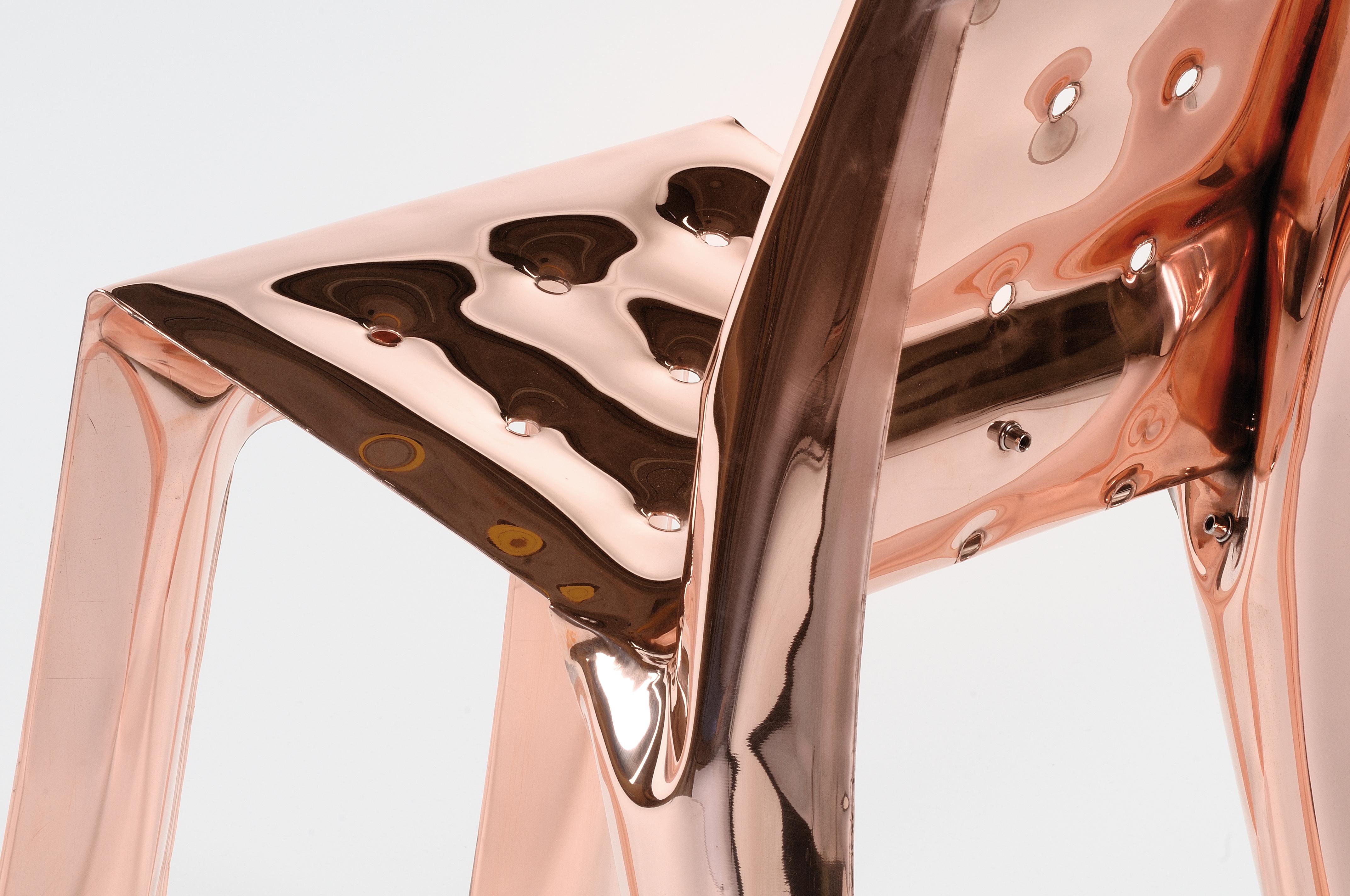 Polacco Sedia Chippensteeel 0.5 di Zieta Prozessdesign, versione in rame in vendita
