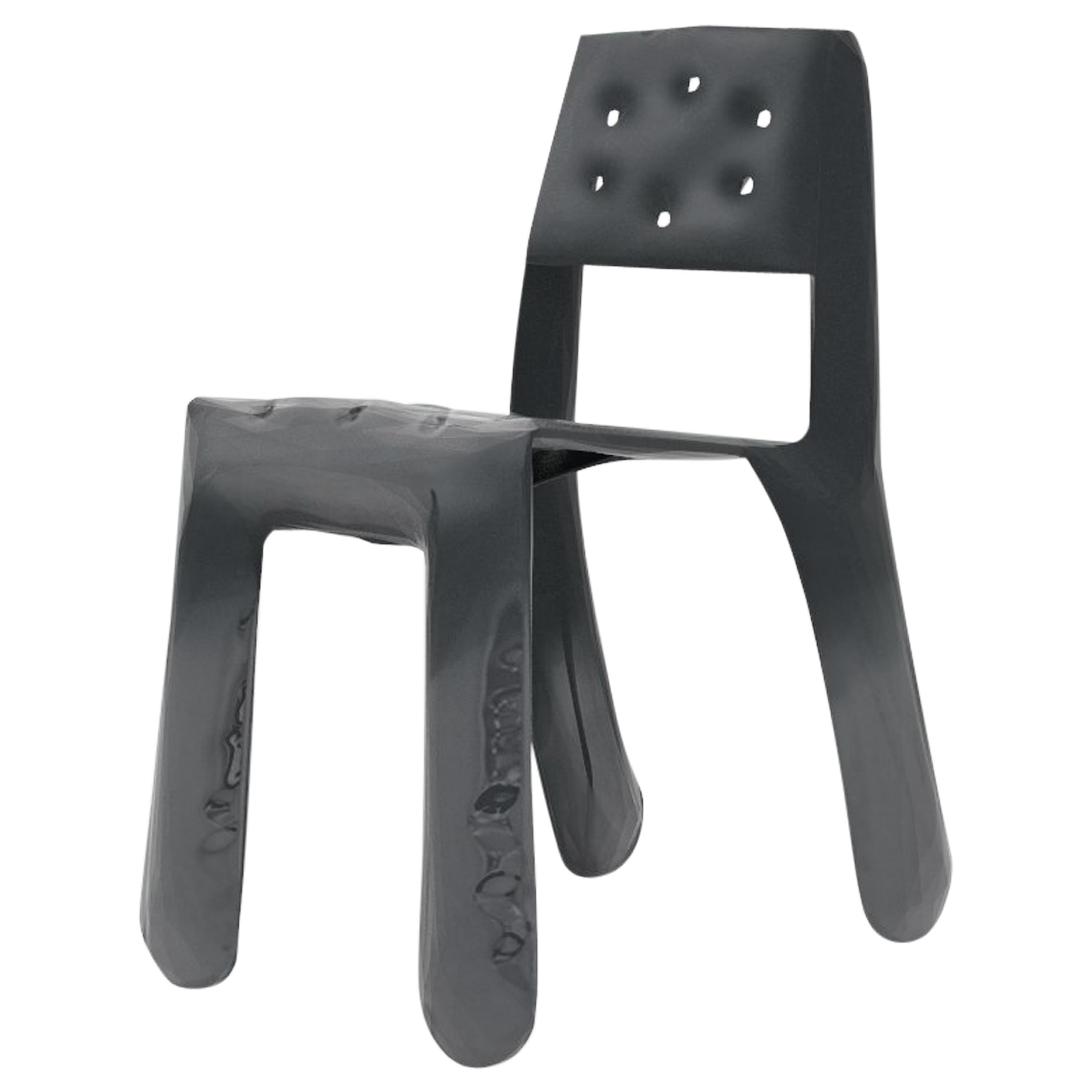 Chippensteel 0.5 Aluminium Chair in Graphite by Zieta For Sale