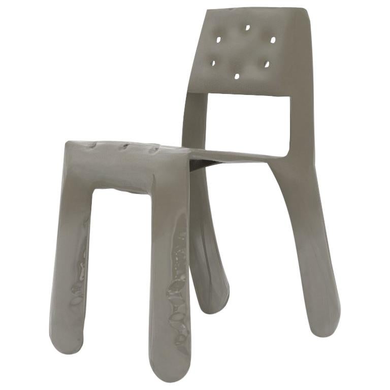 Chippensteel 0.5 Aluminum Chair in Beige Grey by Zieta For Sale