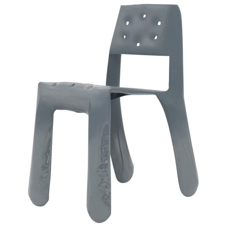 Chippensteel 0.5 Aluminum Chair in Blue Grey by Zieta For Sale