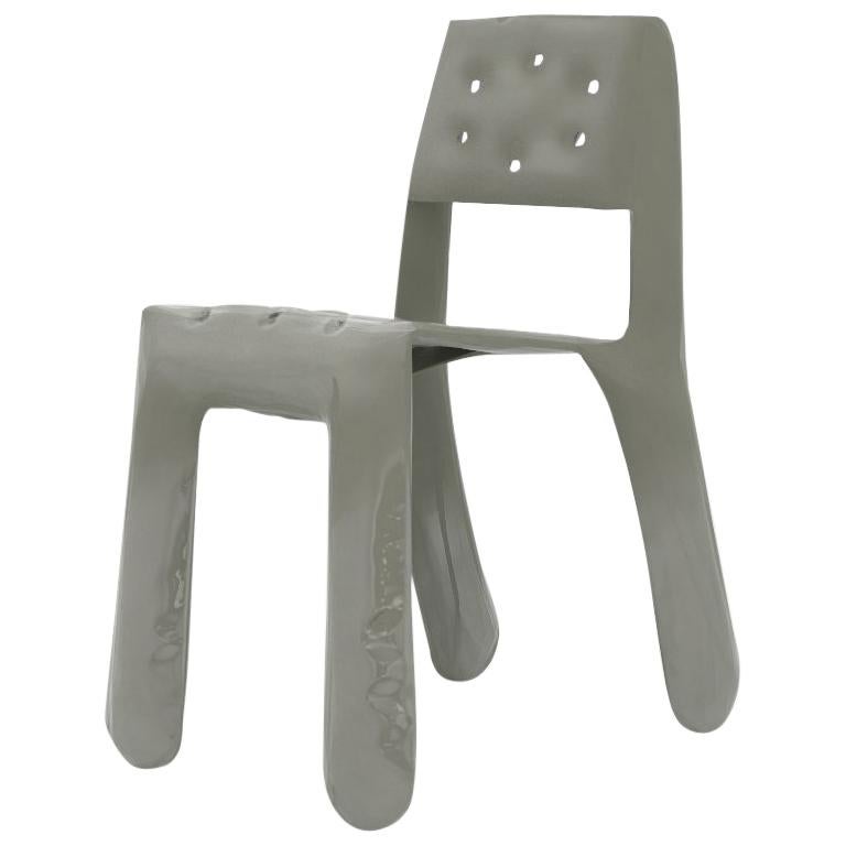 Chippensteel 0.5 Aluminum Chair in Moss Grey by Zieta For Sale