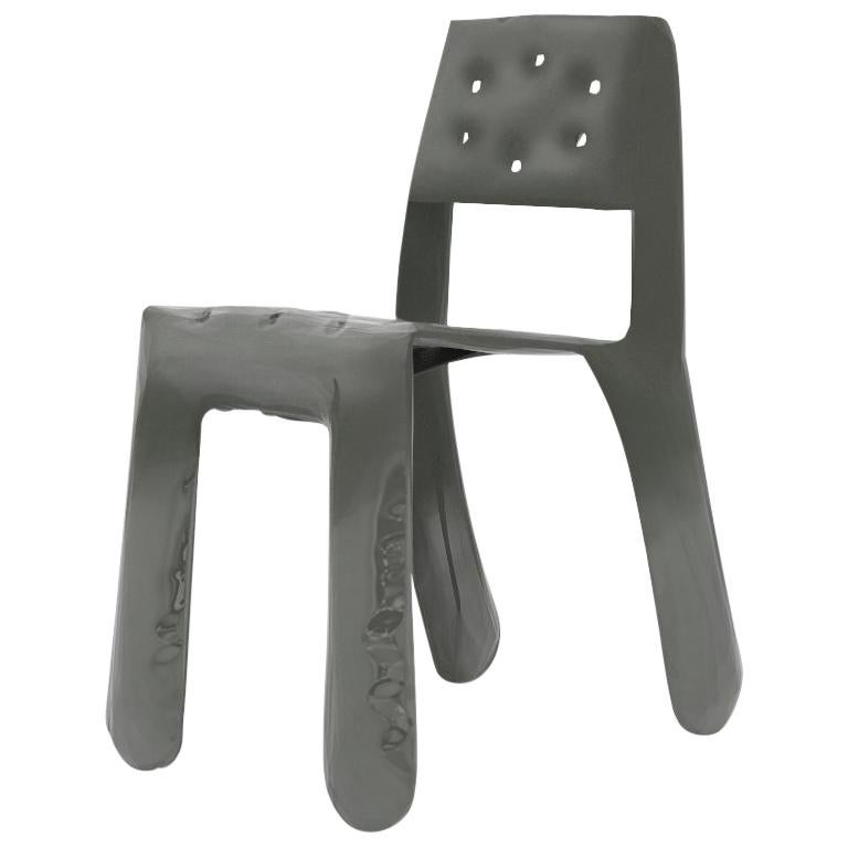 Chippensteel 0.5 Aluminum Chair in Umbra Grey by Zieta For Sale