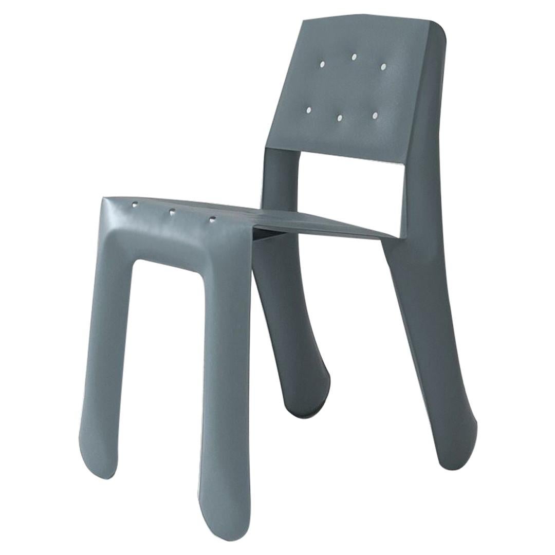 Chippensteel 0.5 Polished Blue Grey Color Aluminum Seating by Zieta
