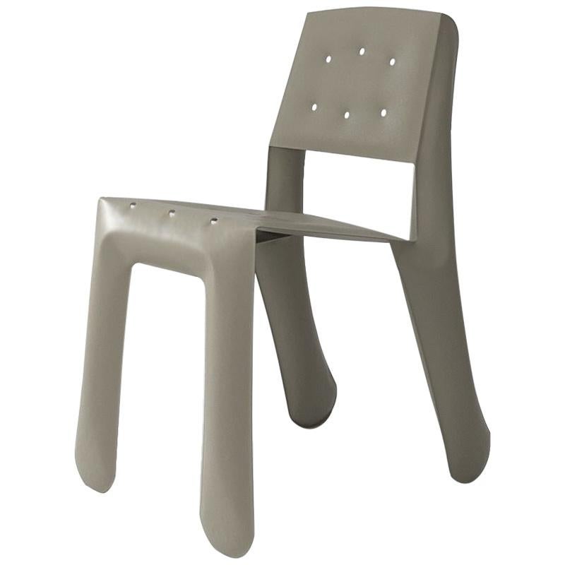 Chippensteel 0.5 Polished Moss Grey Color Carbon Steel Seating by Zieta
