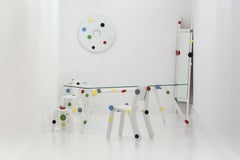 Chippensteel 0.5 Polished White Glossy Color Carbon Steel Seating by Zieta