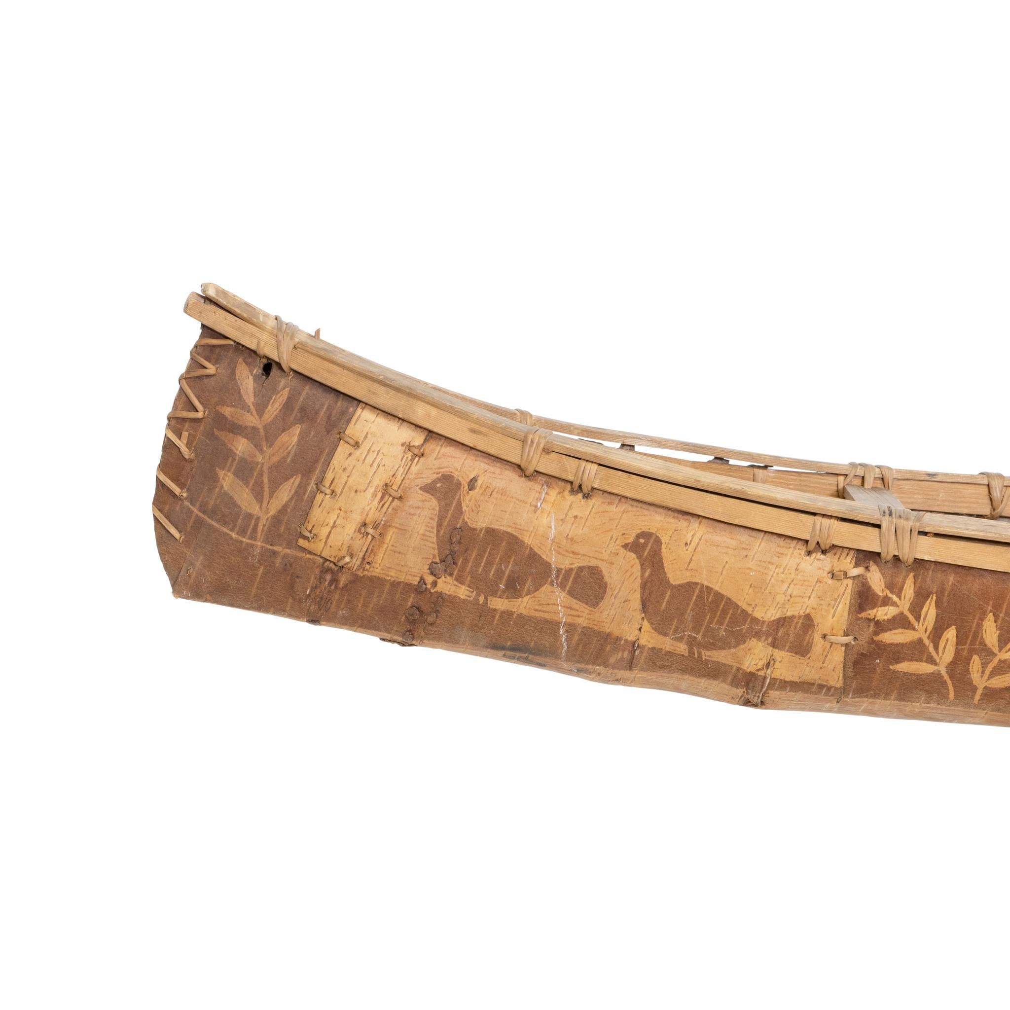 mini birch bark canoe template