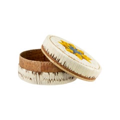 Chippewa Quilled Birch Bark Basket
