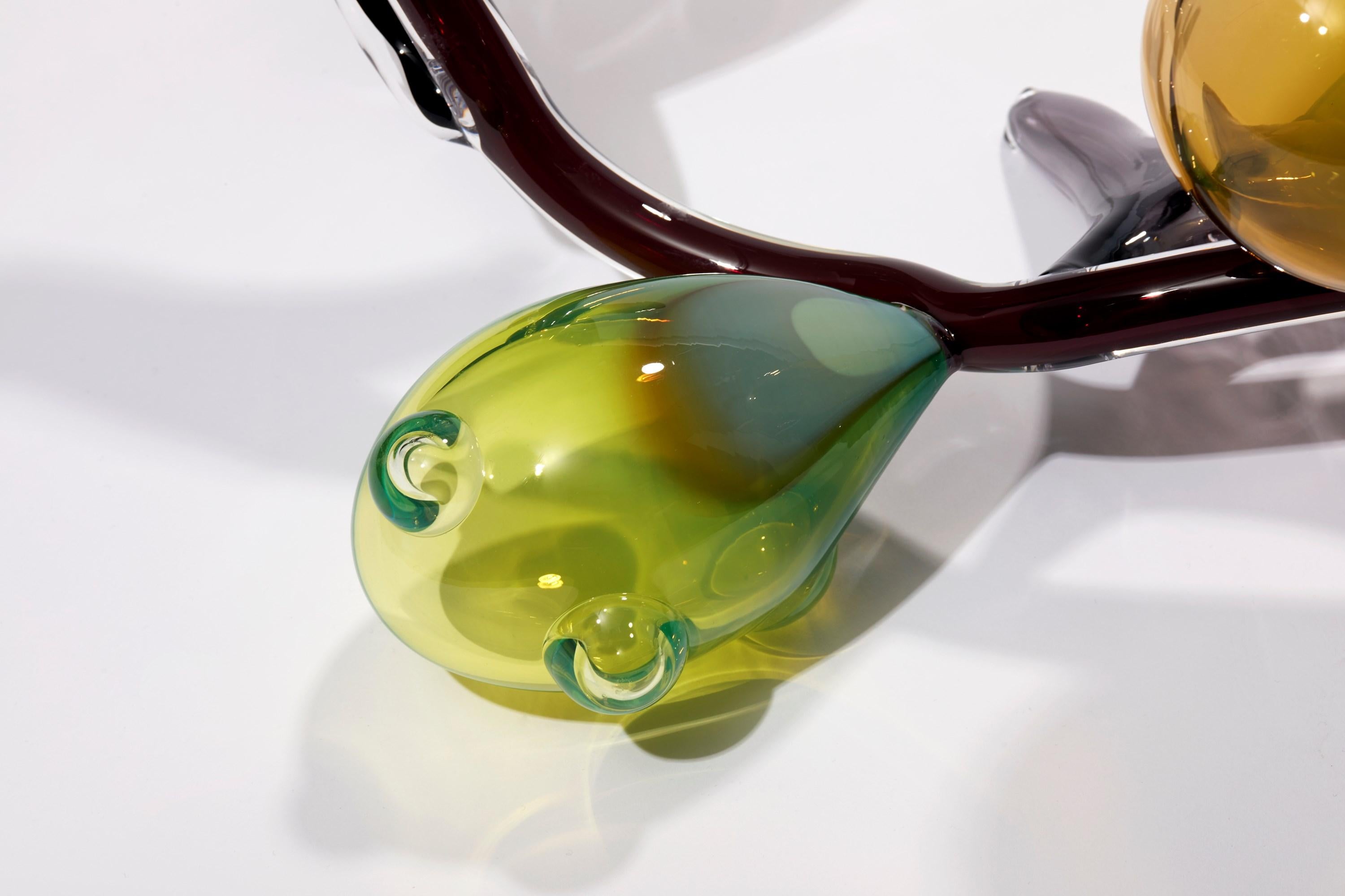 Chiranthodendron, Botanical Abstract Sculpture in Glass by Michèle Oberdieck In New Condition For Sale In London, GB