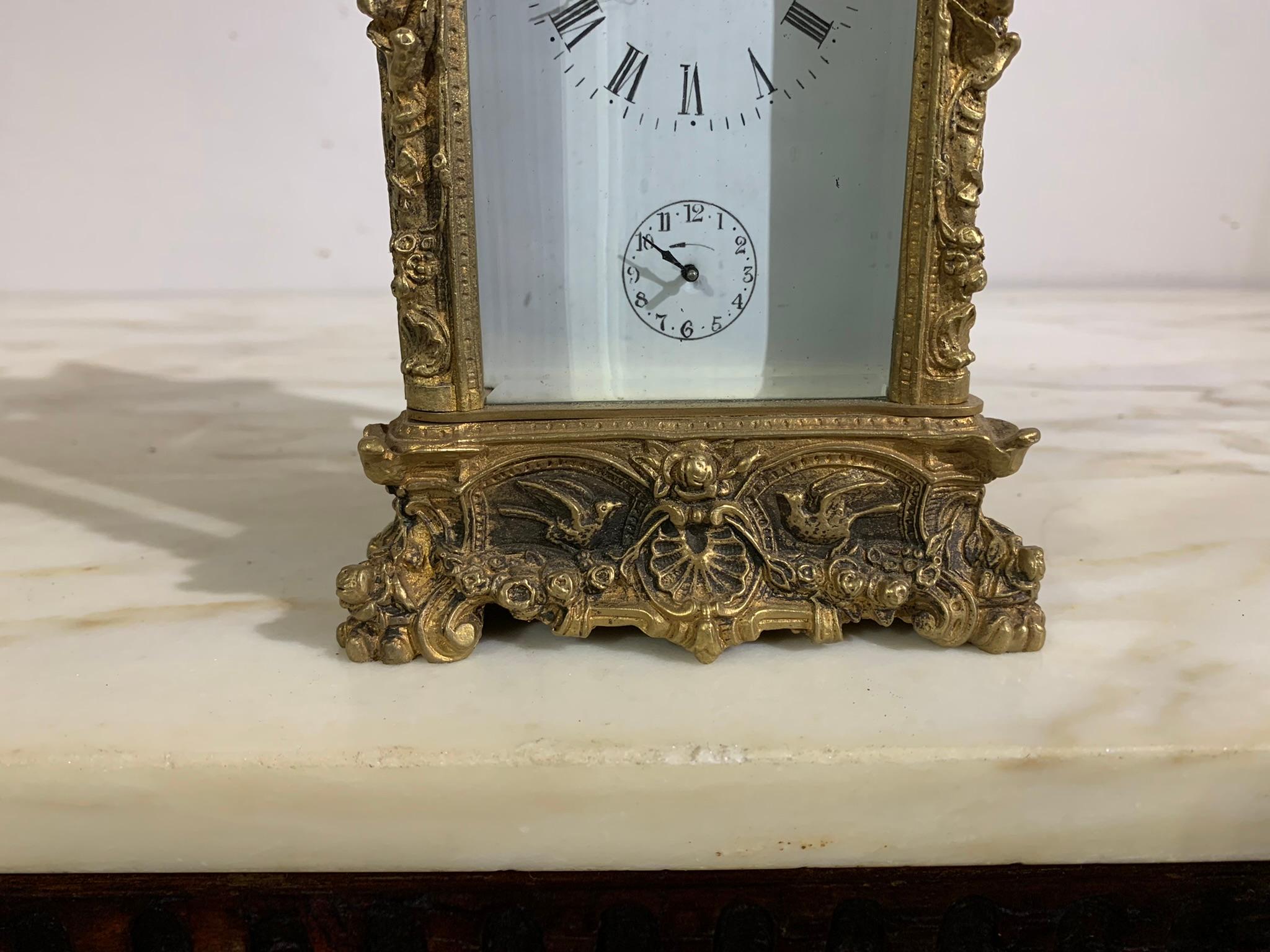 Chiseled Bronze 'Ufficialina' Clock, Napoleon III For Sale 3