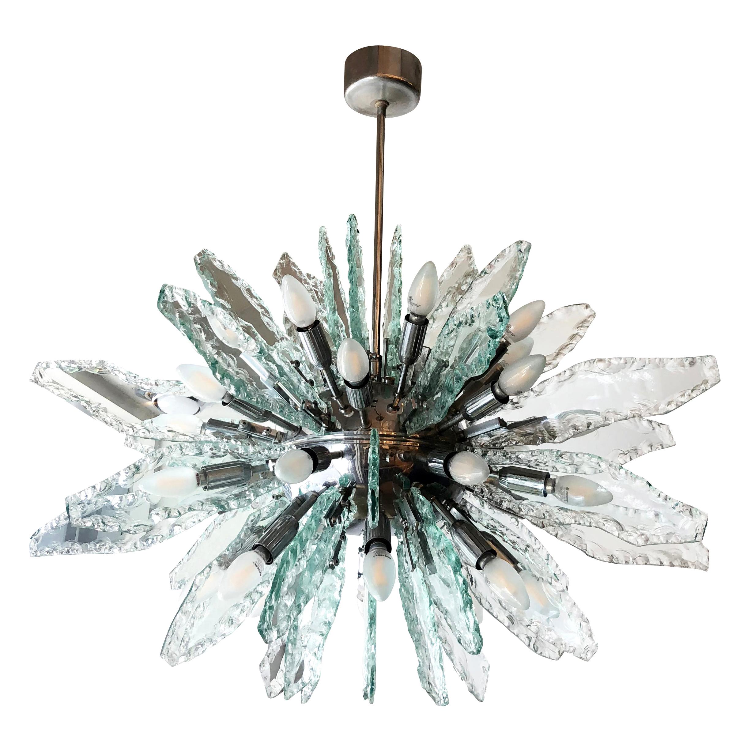 Chiseled Glass Sputnik Chandelier by ZeroQuattro