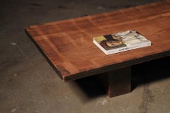 Chiseled Low Coffee Table, Aged Wood, Early 20th Century, Japan