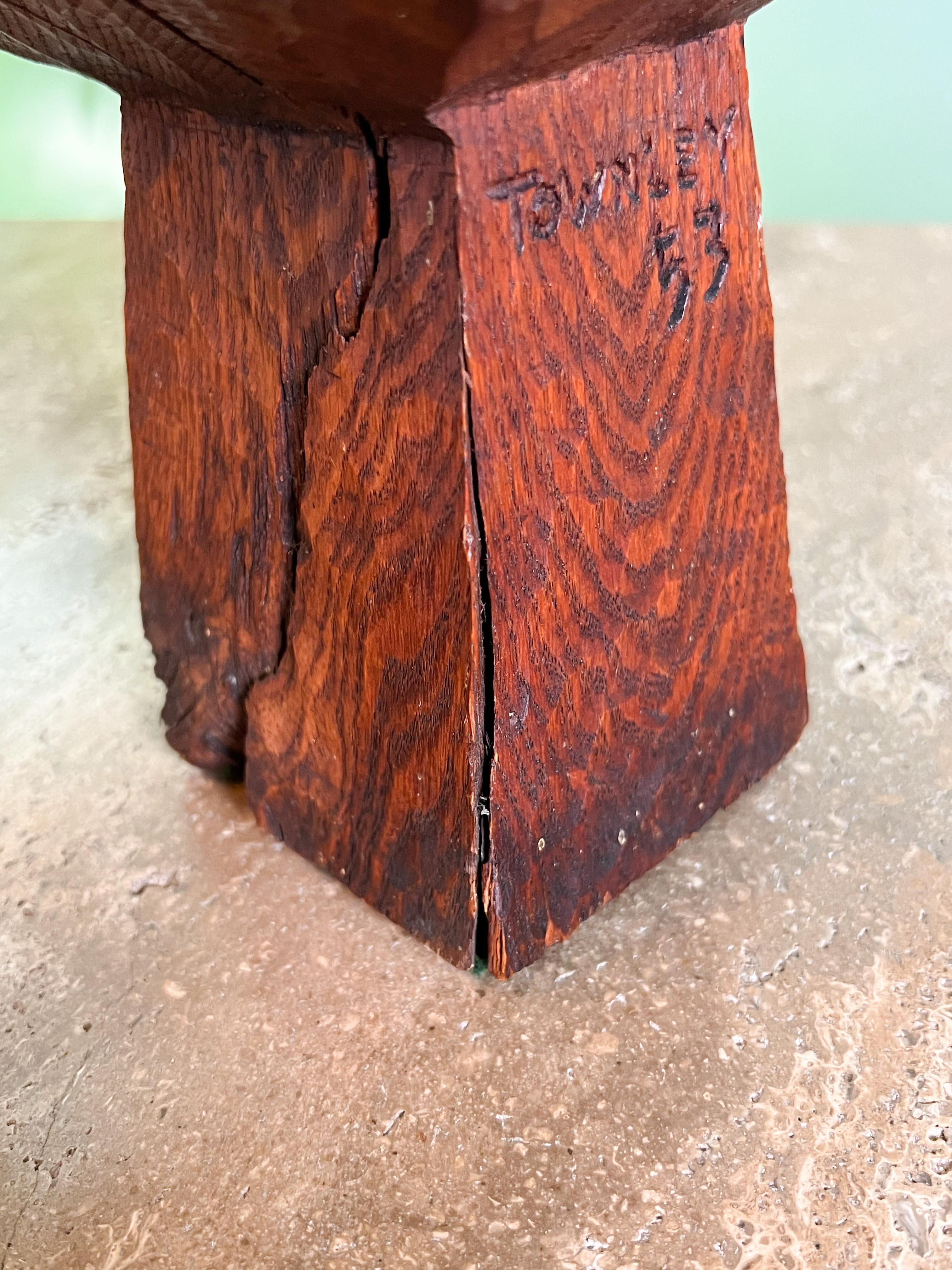 Chiseled Oak Sculpture by Hugh Townley For Sale 4