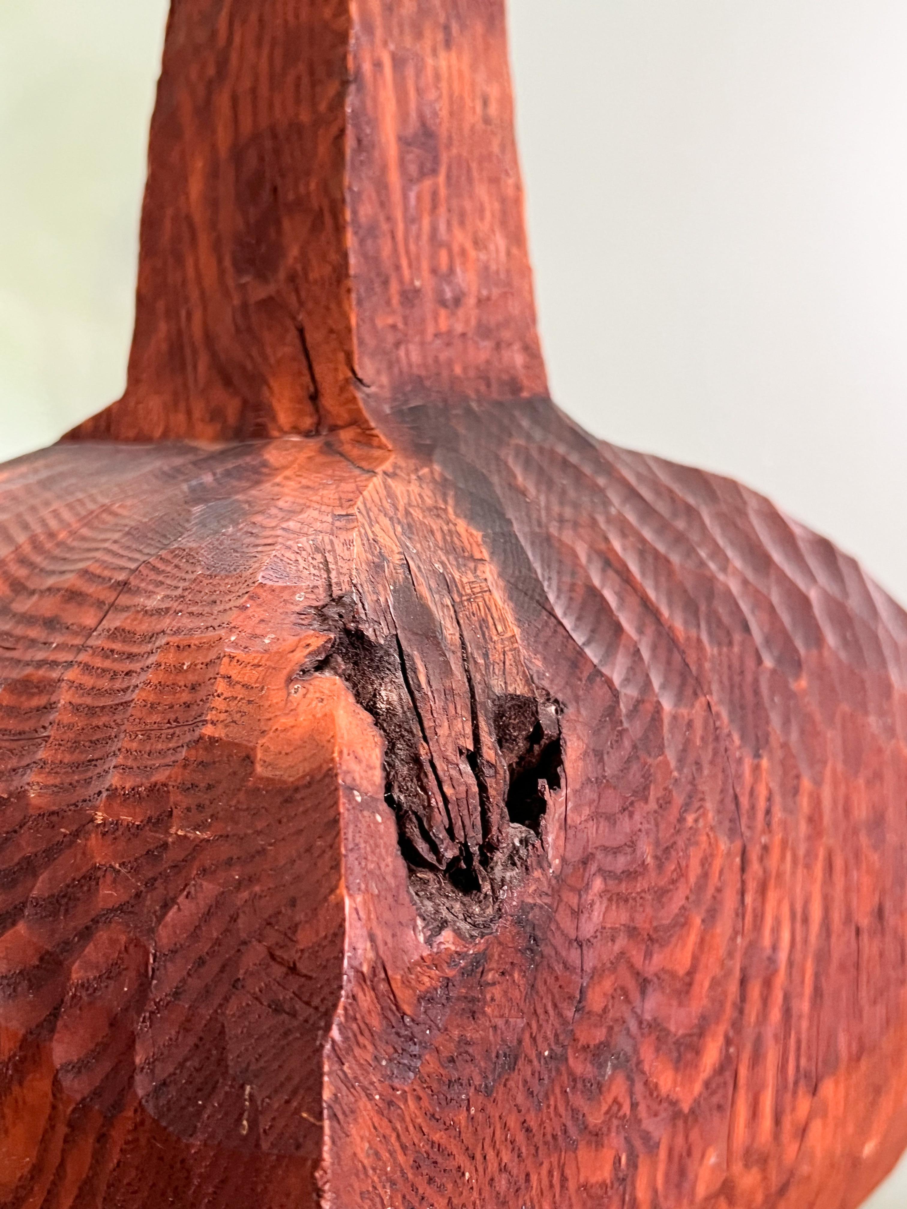 Chiseled Oak Sculpture by Hugh Townley For Sale 5