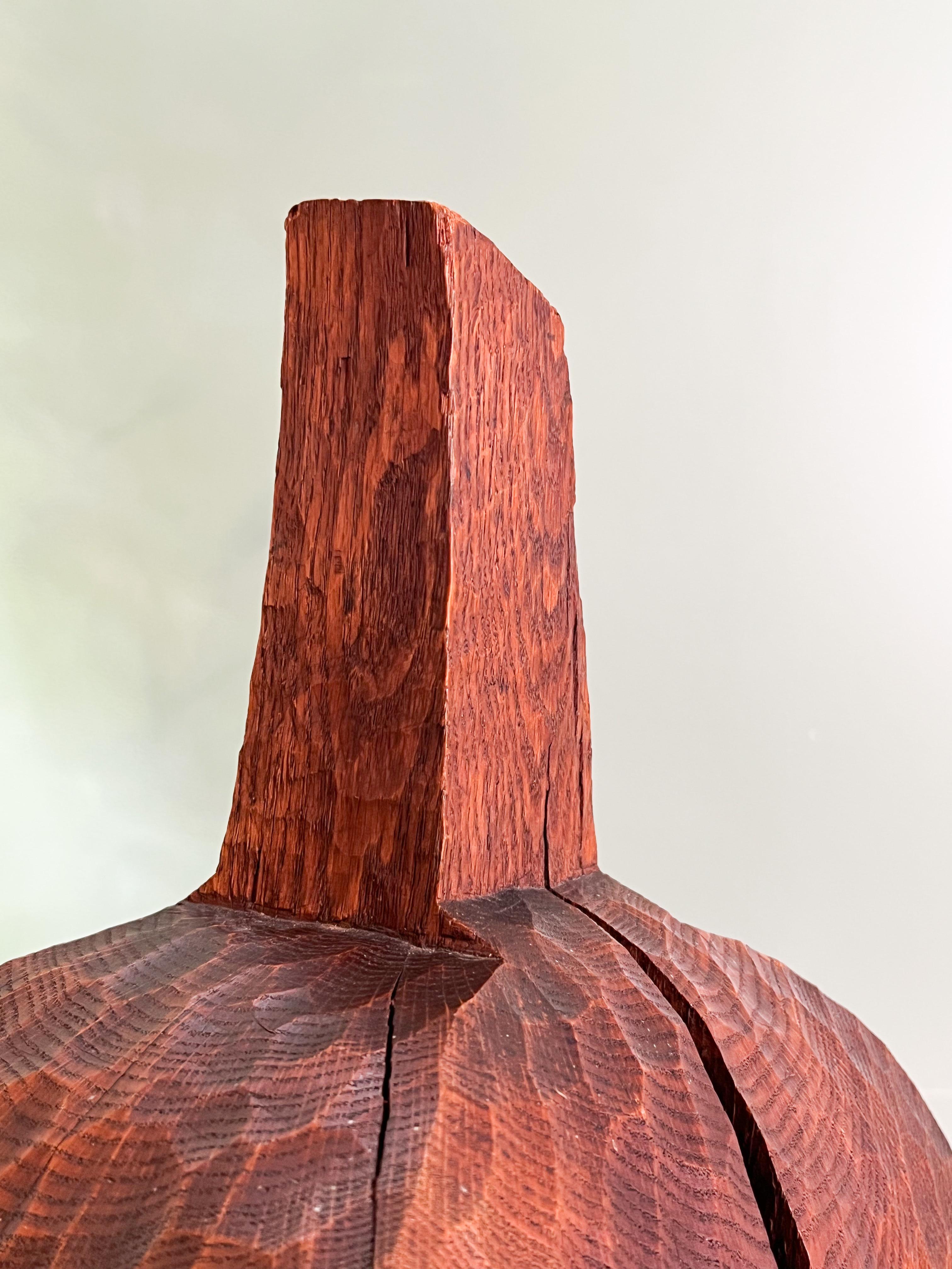 Chiseled Oak Sculpture by Hugh Townley For Sale 8