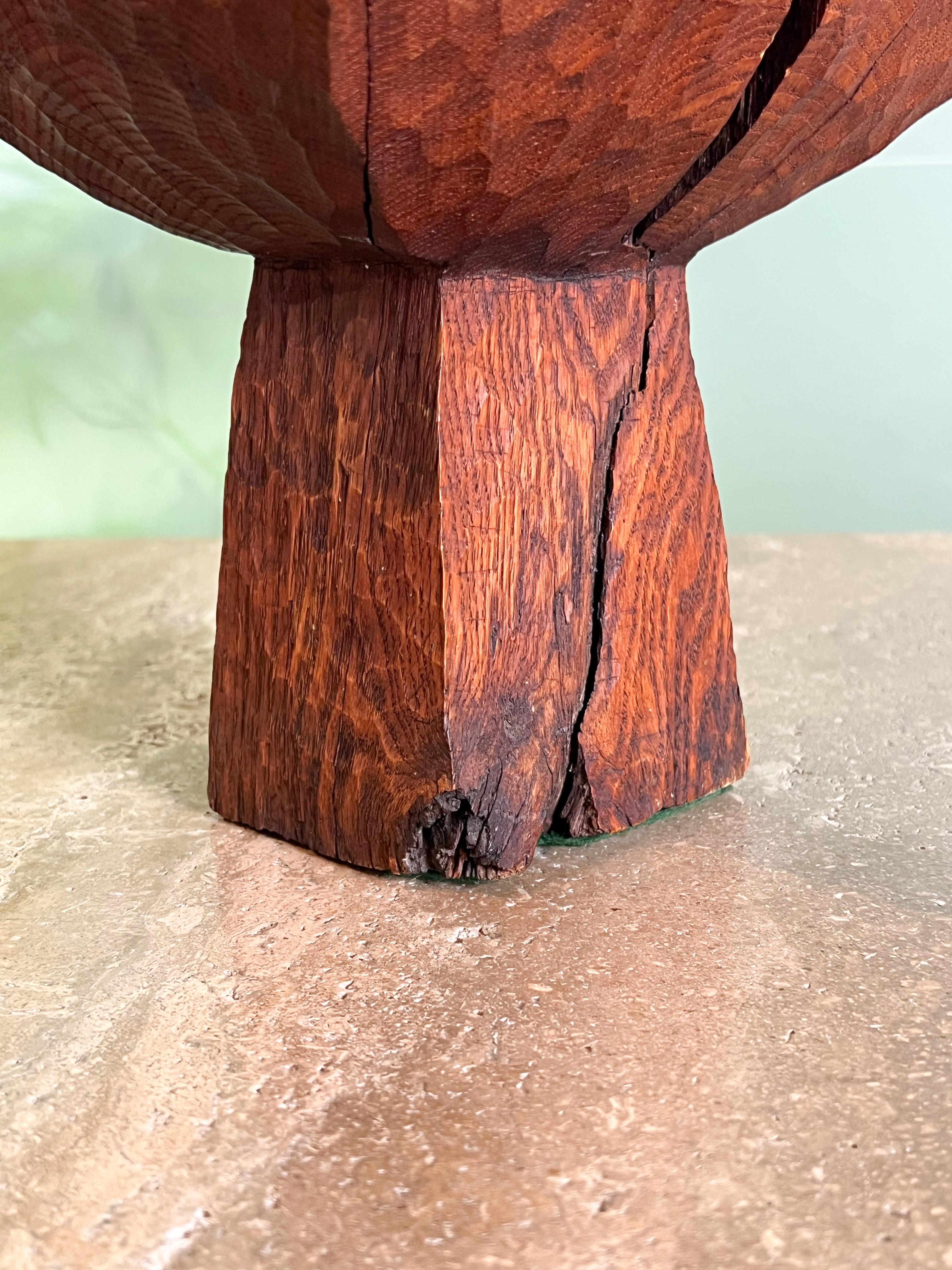 Chiseled Oak Sculpture by Hugh Townley For Sale 9