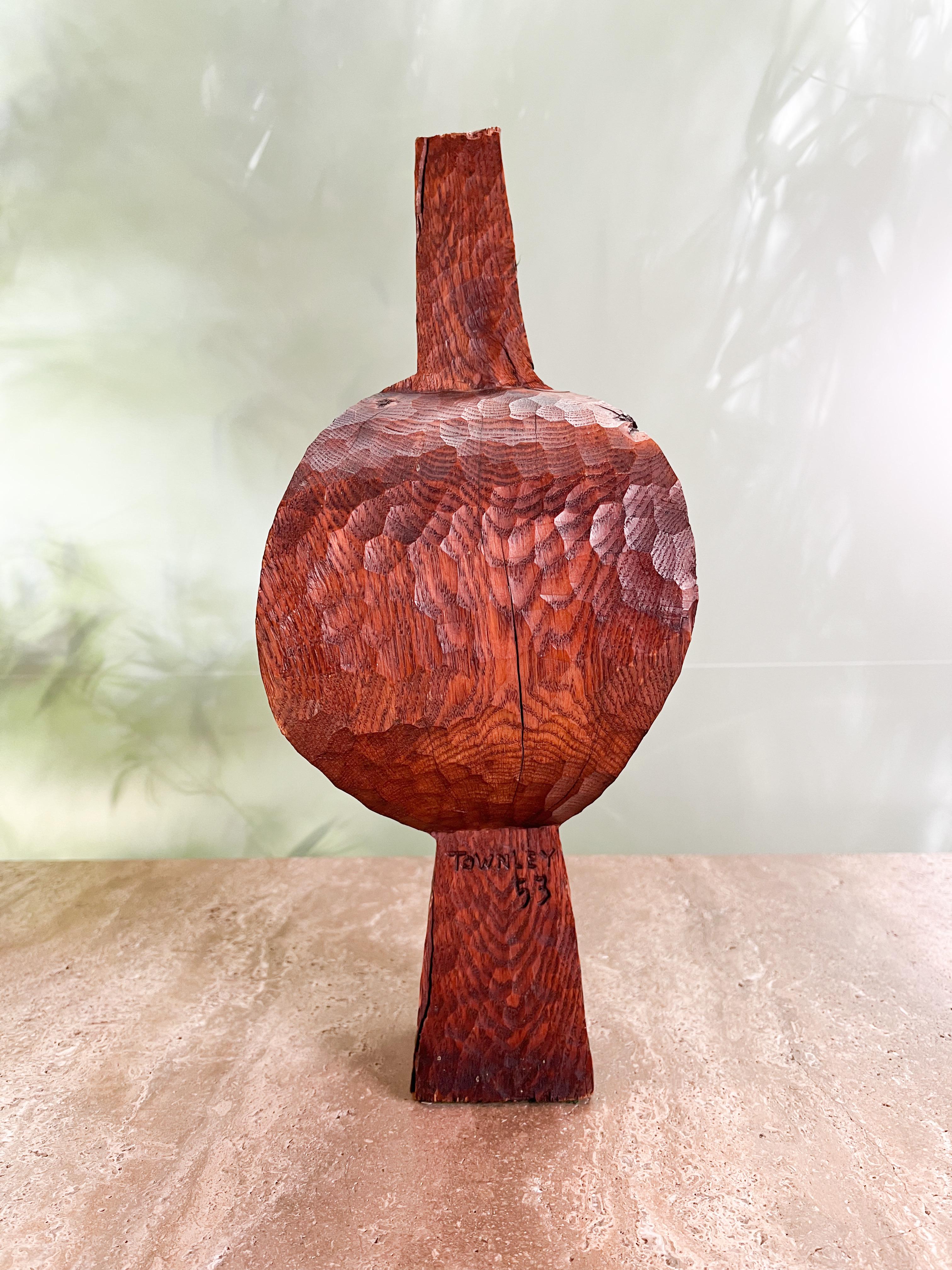 Legno Scultura in Oak cesellata di Hugh Townley in vendita