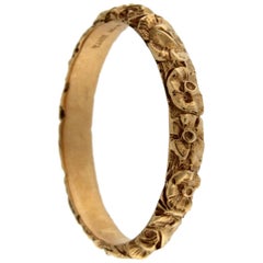 Chiseled Pink Gold Ring 18 Karat