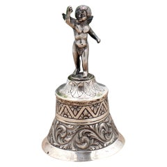 Chiseled silver table bell